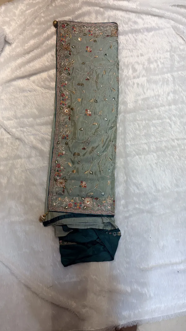 Aqua_Embroidered_Net_Floral_Sequin_Saree_For_Women