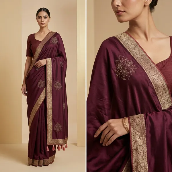 Maroon_Embellished_Ethnic_Saree_For_Women