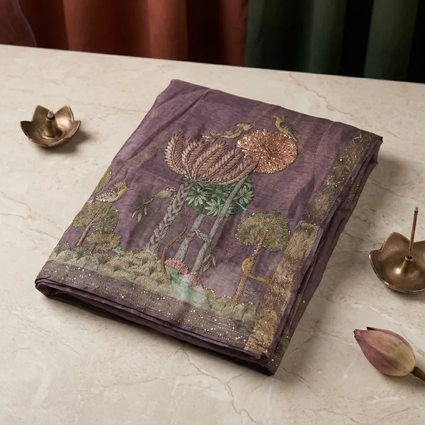 Purple_Embroidered_Floral_Organza_Saree_With_Border
