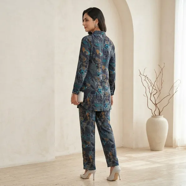 Navy_Blue_Rayon_Straight_Floral_Print_Co-Ord_Set_For_Women