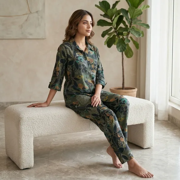 Green_Rayon_Relaxed_Floral_Print_Co-Ord_Set_For_Women