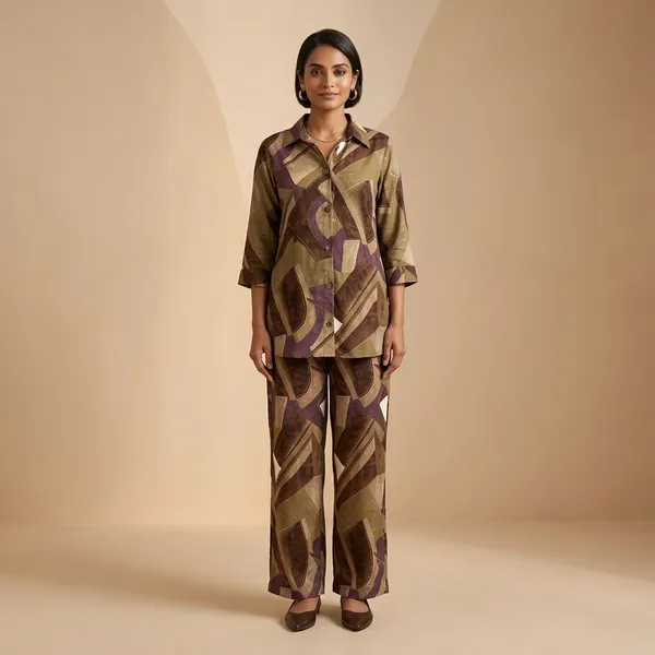 Brown_Rayon_Relaxed_Geometric_Print_Co-Ord_Set_For_Women