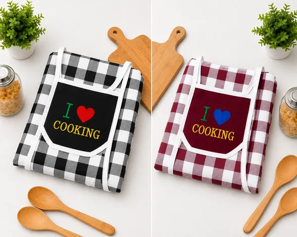 Cotton_Kitchen_Maroon_Black_Check_Kitchen_Apron_Pack_Of_2