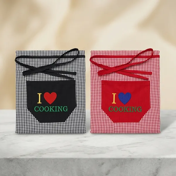 Cotton_Kitchen_Grey_Red_Check_Kitchen_Apron_Pack_Of_2_And_Polyester_Digital_Print_Blue_Fridge_Top_Cover