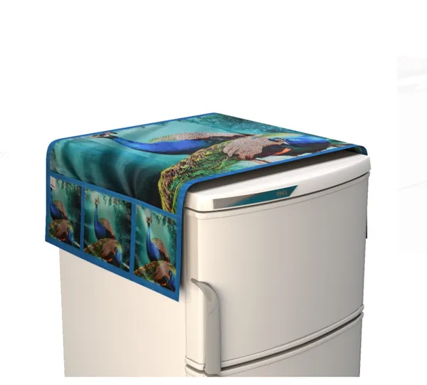 Polyester_Digital_Print_Blue_Fridge_Top_Cover