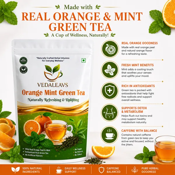 Vedaleavs_Orange_Mint_Green_Tea_Herbal_Infusion_Organic_And_Natural