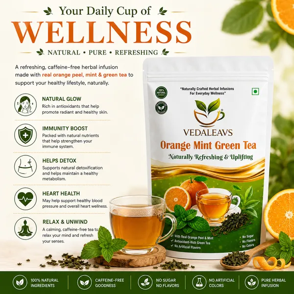Vedaleavs_Orange_Mint_Green_Tea_Herbal_Infusion_Organic_And_Natural