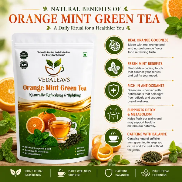 Vedaleavs_Orange_Mint_Green_Tea_Herbal_Infusion_Organic_And_Natural