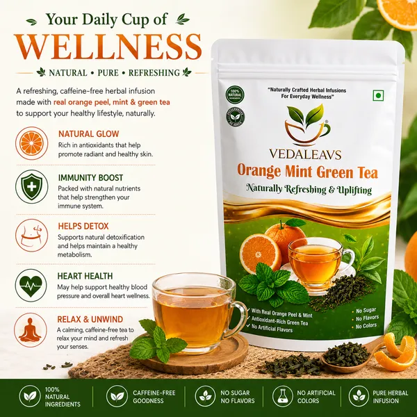 Vedaleavs_Orange_Mint_Green_Tea_Herbal_Infusion_Organic_And_Natural