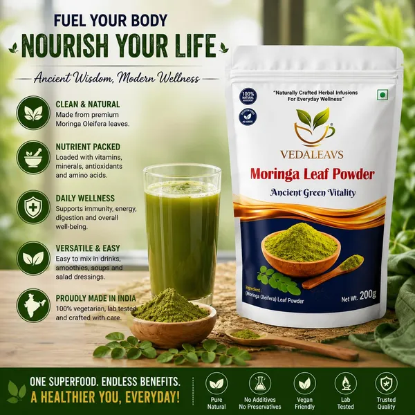 Vedaleavs_Moringa_Leaf_Herbal_Powder_Organic_And_Natural