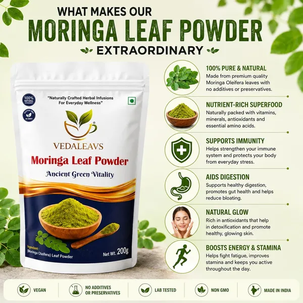 Vedaleavs_Moringa_Leaf_Herbal_Powder_Organic_And_Natural