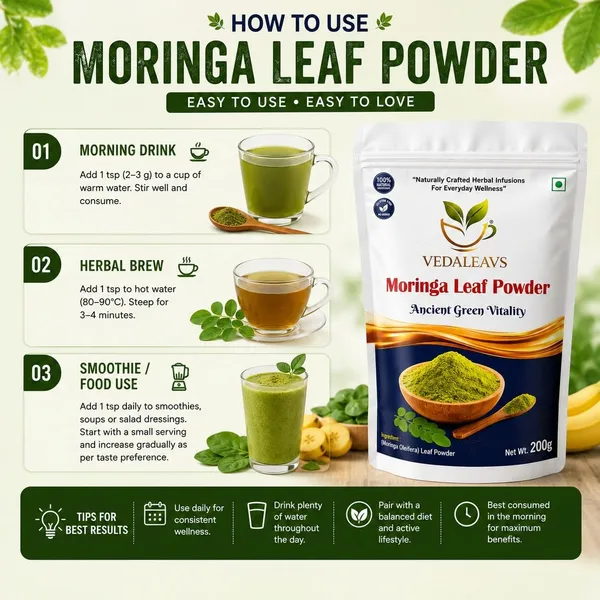 Vedaleavs_Moringa_Leaf_Herbal_Powder_Organic_And_Natural
