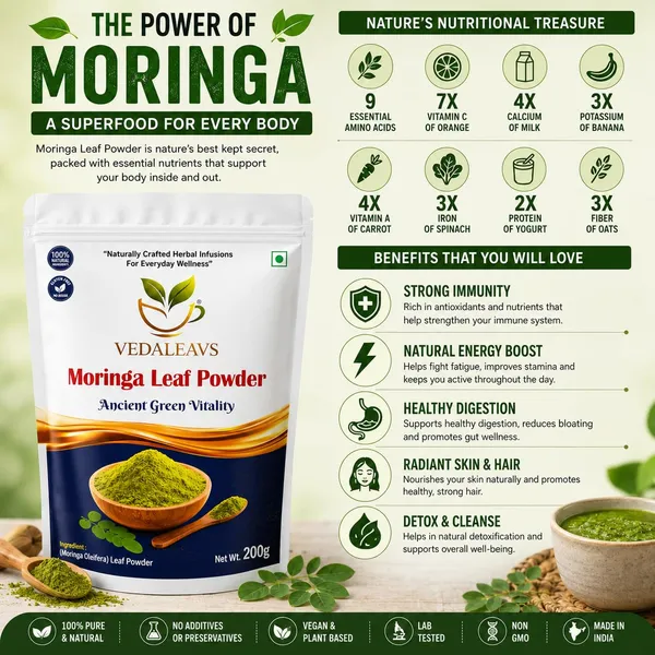 Vedaleavs_Moringa_Leaf_Herbal_Powder_Organic_And_Natural