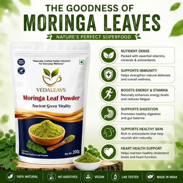 Vedaleavs_Moringa_Leaf_Herbal_Powder_Organic_And_Natural