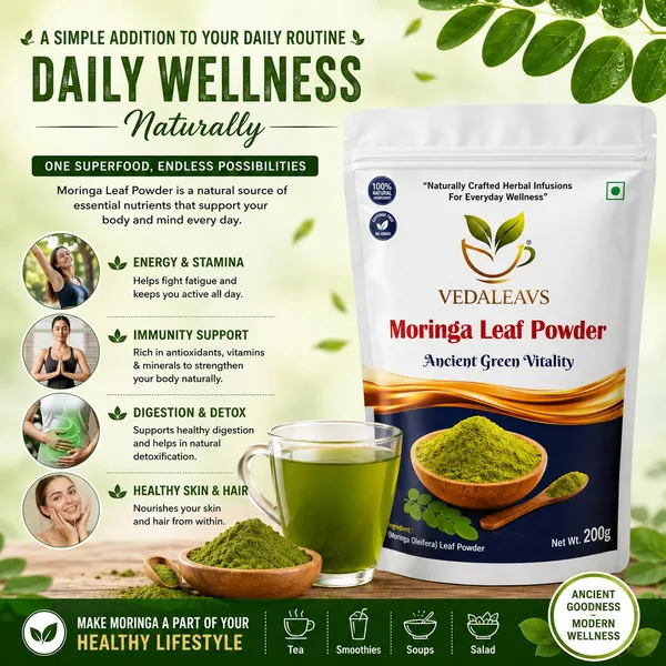 Vedaleavs_Moringa_Leaf_Herbal_Powder_Organic_And_Natural