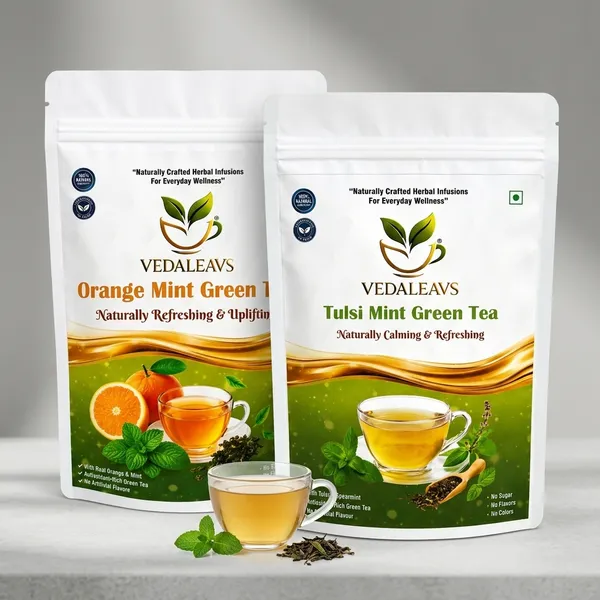 Vedaleavs_Orange_Mint_&_Tulsi_Mint_Green_Tea_Duo_Organic_And_Natural