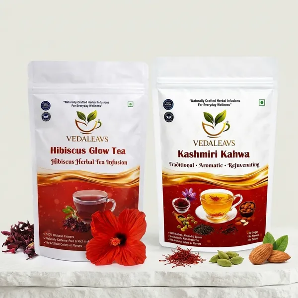 Vedaleavs_Hibiscus_Glow_&_Kashmiri_Kahwa_Wellness_Tea_Duo_Organic_And_Natural
