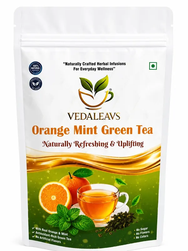 Vedaleavs_Orange_Mint_&_Tulsi_Mint_Green_Tea_Duo_Organic_And_Natural