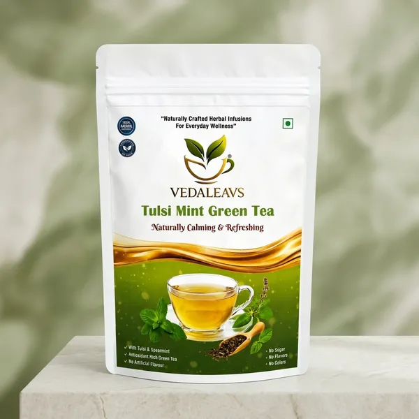 Vedaleavs_Tulsi_Mint_Green_Tea_Herbal_Infusion_Organic_And_Natural