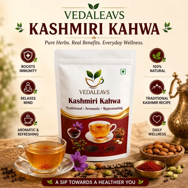 Vedaleavs_Kashmiri_Kahwa_Traditional_Saffron_Spice_Tea