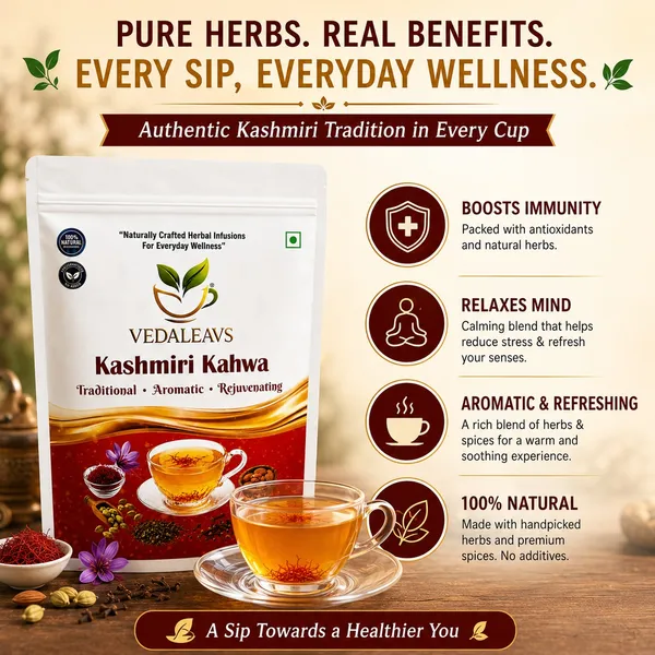 Vedaleavs_Kashmiri_Kahwa_Traditional_Saffron_Spice_Tea