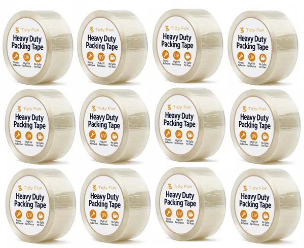 Tidy_Fox_Cello_Tape_/_2_Inch_X_65_Mtr/Pack_Of_12_/_Strong_Transparent_Packing_Tape_For_Cartons,_Shipping_&_E-Commerce_Packaging