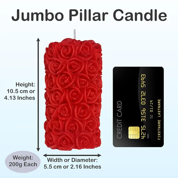 Shraddha_Creation_Scented_Candles_For_Home_Decor,_Rose_Fragrance,_Pillar_Shape,_Red_Color,_Set_Of_2,_5.5_X_10.5_Cm_-_Wax