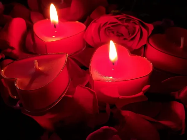 Wax_Valentine_Rose_Scented_Heart_Shape_Candles_Red_Pack_Of_10