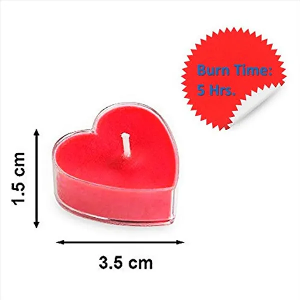 Wax_Valentine_Rose_Scented_Heart_Shape_Candles_Red_Pack_Of_10