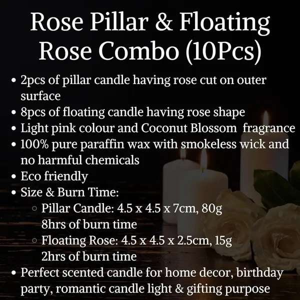 Shraddha_Creation_Wax_Scented_Candles_For_Home_Decor,_Coconut_Blossom_Fragrance,_Pillar_And_Floating_Candles_Combo,_Pink_Colour,_Pack_Of_10,_4_X_7_Cm