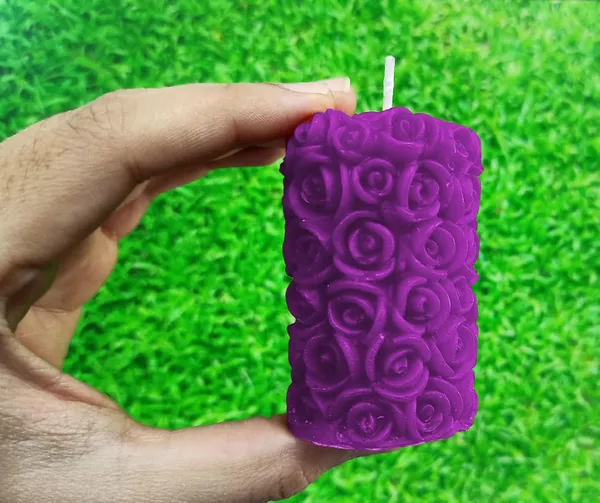 Shraddha_Creation_Wax_Scented_Candles_For_Home_Decor,_Lavender_Fragrance,_Pillar_And_Floating_Candles_Combo,_Purple_Colour,_Pack_Of_10,_4_X_7_Cm