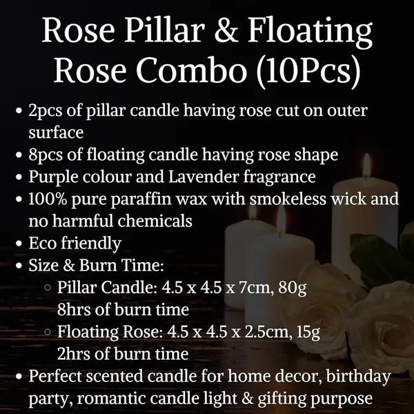 Shraddha_Creation_Wax_Scented_Candles_For_Home_Decor,_Lavender_Fragrance,_Pillar_And_Floating_Candles_Combo,_Purple_Colour,_Pack_Of_10,_4_X_7_Cm