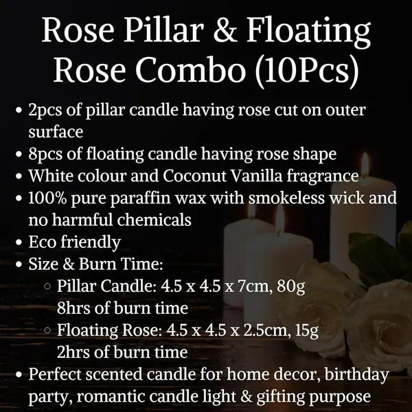 Shraddha_Creation_Wax_Scented_Candles_For_Home_Decor,_Coconut_Vanilla_Fragrance,_Pillar_And_Floating_Candles_Combo,_White_Colour,_Pack_Of_10,_4_X_7_Cm