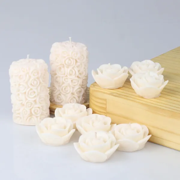 Shraddha_Creation_Wax_Scented_Candles_For_Home_Decor,_Coconut_Vanilla_Fragrance,_Pillar_And_Floating_Candles_Combo,_White_Colour,_Pack_Of_10,_4_X_7_Cm