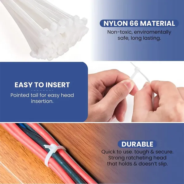White_Nylon_Cable_Ties_100Mm_Pack_Of_500