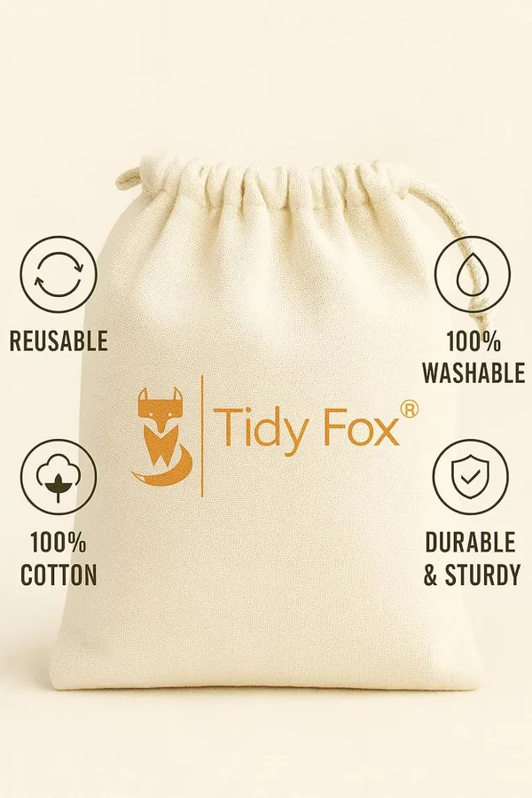 Tidy_Fox_Cotton_Bags_For_Fridge_Vegetable_Storage_/_(Set_Of_6)_/_Drawstring,_Washable_&_Eco-Friendly