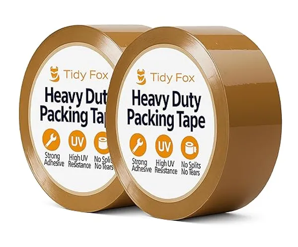 Tidy_Fox_Packing_Tape_Brown_/_2_Inch_X_65_Mtr/Pack_Of_2_/_Strong_Cello_Tape_For_Cartons,_Shipping_&_E-Commerce_Packaging