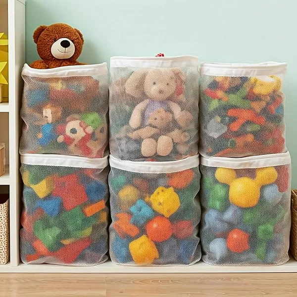 Tidy_Fox_Vegetable_Storage_Net_Bags_For_Fridge_–_Set_Of_24_/_Reusable,_Washable,_Durable_Nylon_Mesh_Bags_With_Rustproof_Zipper_For_Produce,_Toys,_Travel_&_Home_Organization