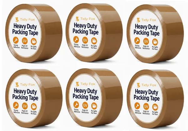 Tidy_Fox_Packing_Tape_Brown_/_2_Inch_X_65_Mtr/Pack_Of_6_/_Strong_Cello_Tape_For_Cartons,_Shipping_&_E-Commerce_Packaging