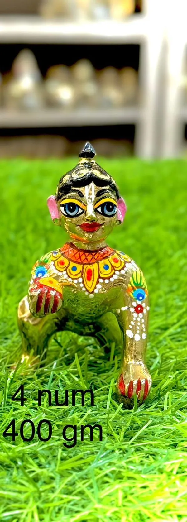 Golden_Brass_Handcrafted_Sitting_Baby_Krishna_Idol_full_paint