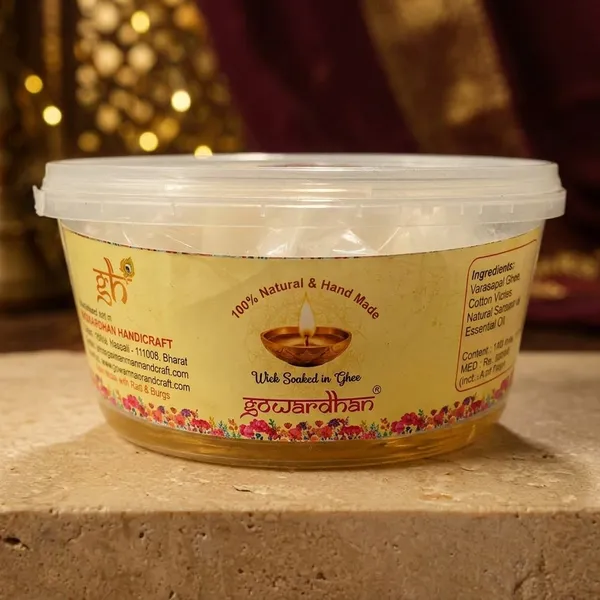Gowardhan_Wick_Soaked_in_Ghee_(Pack_of_2)_(300pcs_Gheebatti)