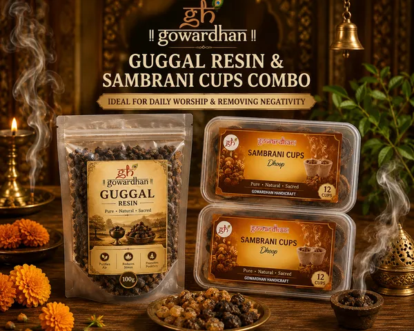 Gowardhan_Guggal_Resin(100g)_&_Sambrani_Cups_(Pack_of_2)__Combo__–_Ideal_for_Daily_Worship_&_Removing_Negativit
