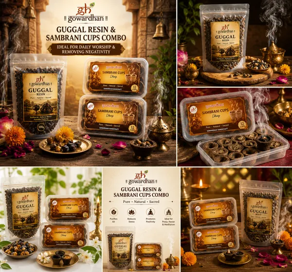 Gowardhan_Guggal_Resin(100g)_&_Sambrani_Cups_(Pack_of_2)__Combo__–_Ideal_for_Daily_Worship_&_Removing_Negativit