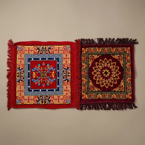 Red_Traditional_Embroidered_Velvet_Pooja_Assan_Set_(Pack_of_5)