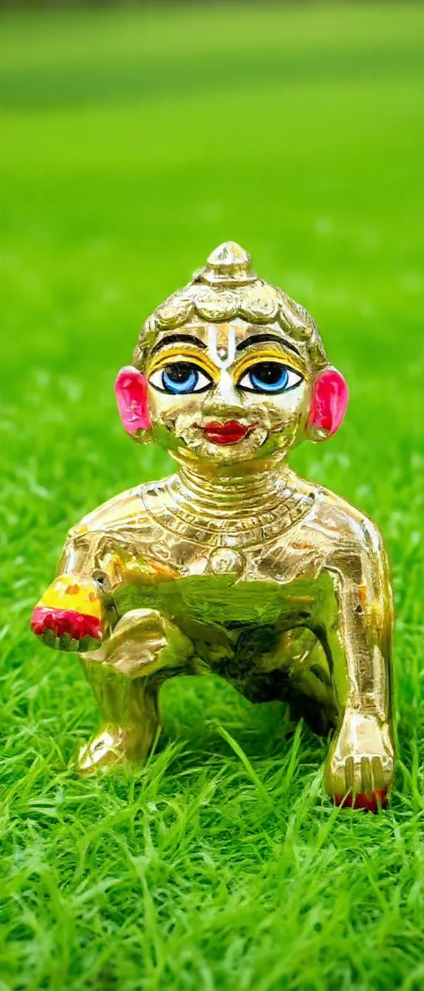 Golden_Brass_Crawling_Baby_Figurine_For_Pooja_And_Home_Decor_Half_Paint