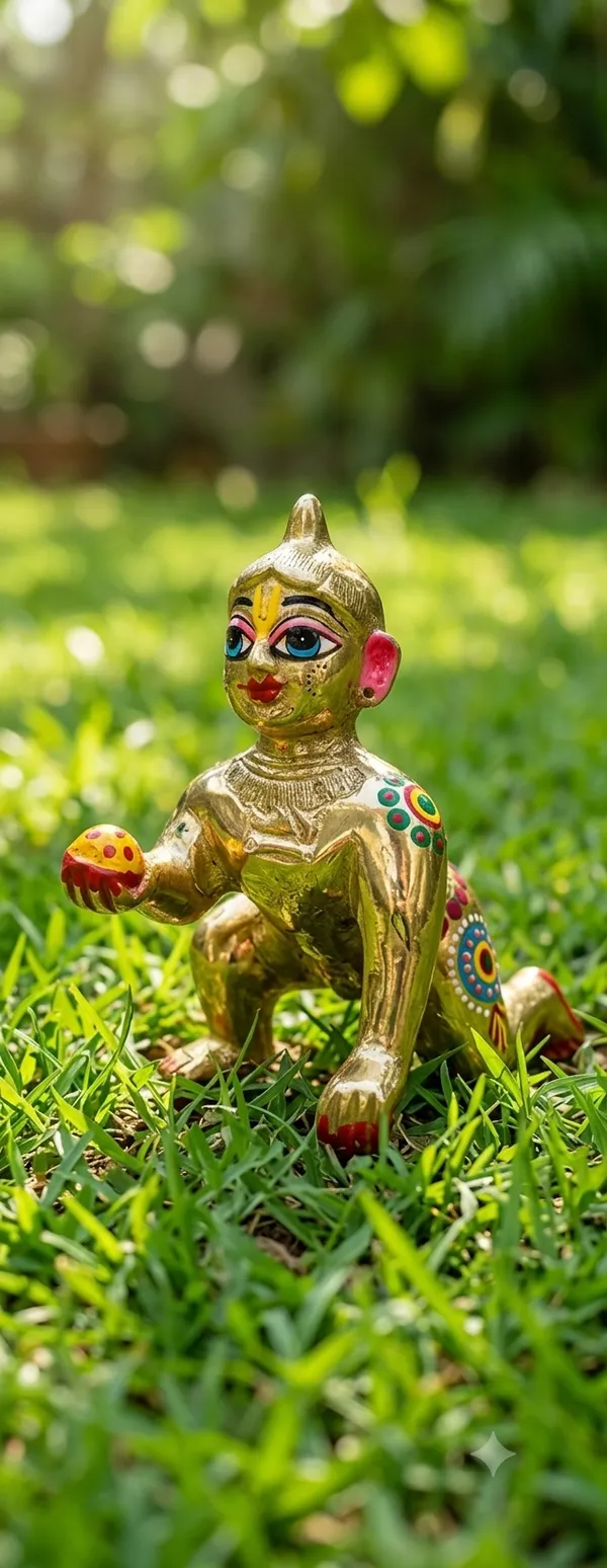 Golden_Brass_Crawling_Baby_Figurine_for_Pooja_and_Home_Decor_half_paint