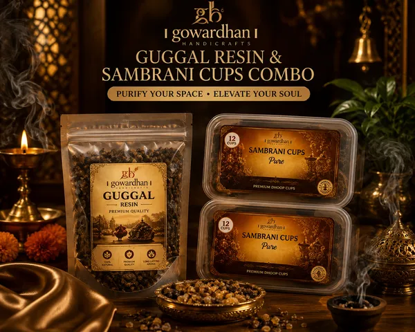 Gowardhan_Guggal_Resin(100g)_&_Sambrani_Cups_(Pack_of_2)__Combo__–_Ideal_for_Daily_Worship_&_Removing_Negativit