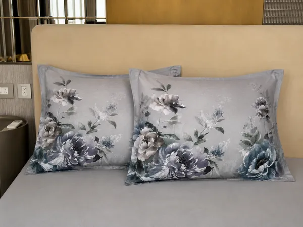 Pure_Cotton_Floral_Print_Grey_Bedsheet_With_2_Pillow_Covers_|_King_Size