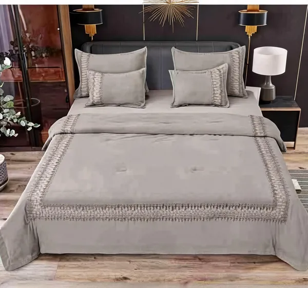 Glace_Cotton_Embroidered_Grey_Six_Piece_Comforter_Set_|_King_Size