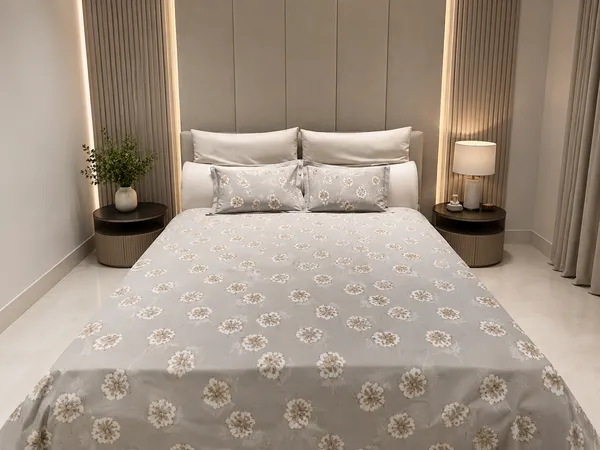 Pure_Cotton_Grey_Double_Bedsheet_With_2_Pillow_Covers_|_King_Size